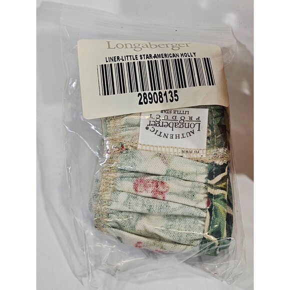 NEW Longaberger 59196 Little Star Red Tree Trimming 8" Basket Lid Liner Holiday‎ - Picture 4 of 5